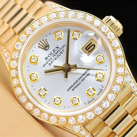 Rolex with diamond bezel